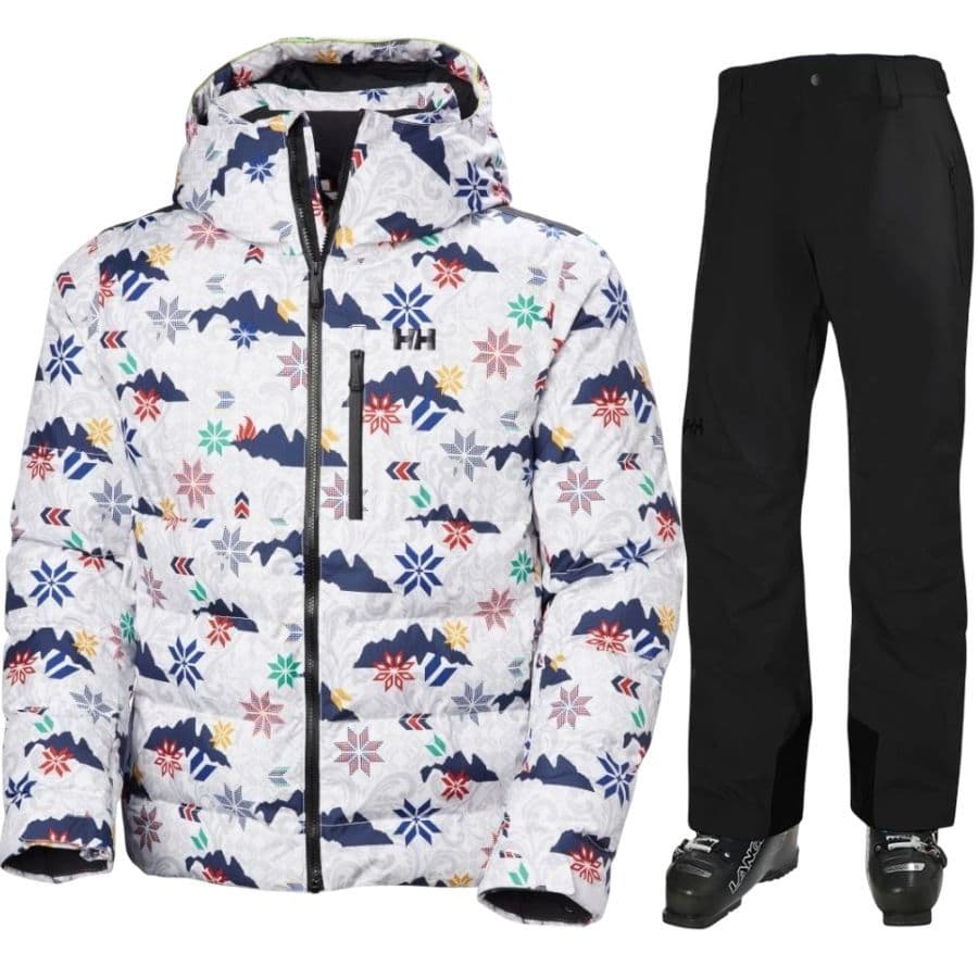 Helly Hansen Kvitfjell/Legendary laskettelusetti, miehet, valkoinen/musta