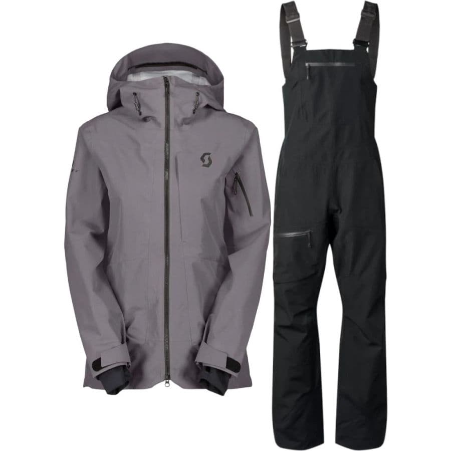 Scott Vertic Vertic Ripstop 3L kuoritakki/kuorihoususetti, naisten, harmaa/musta