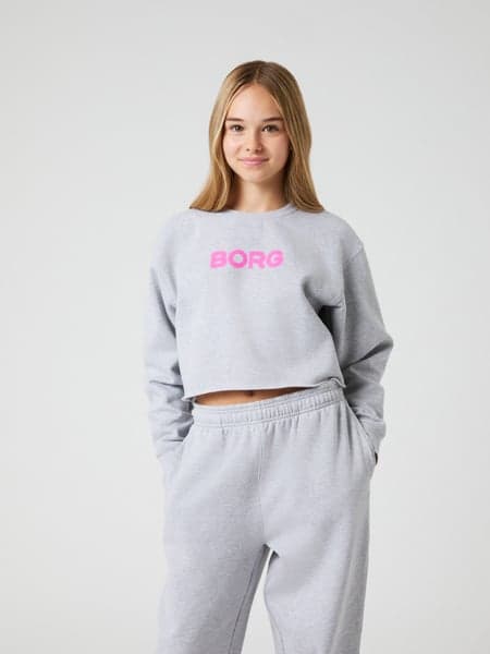 Borg Oversized Cropped Sweatshirt