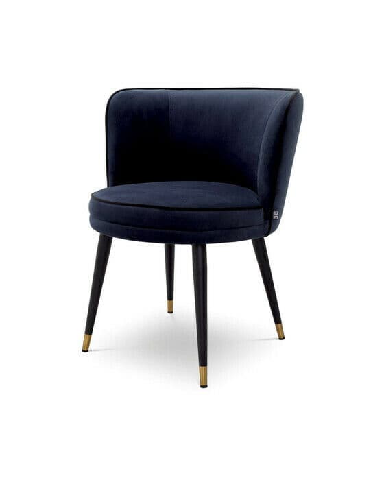 Grenada Dining Chair Savona Midnight Blue Velvet