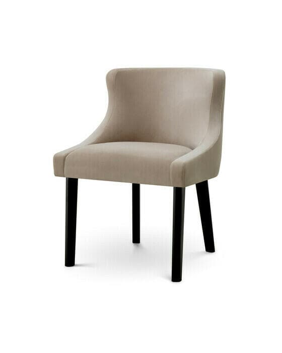 Chavelle dining chair torrin natural velvet