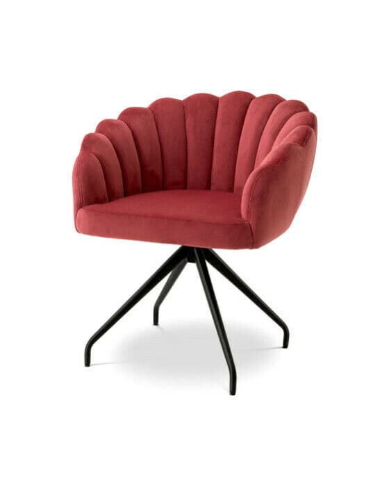 Luzern matstol ruokatuoli faded red velvet