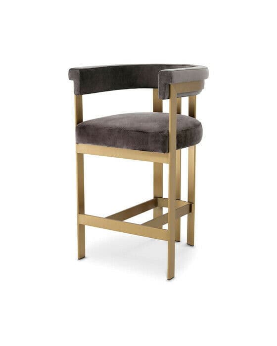 Clubhouse baarituoli savona grey velvet
