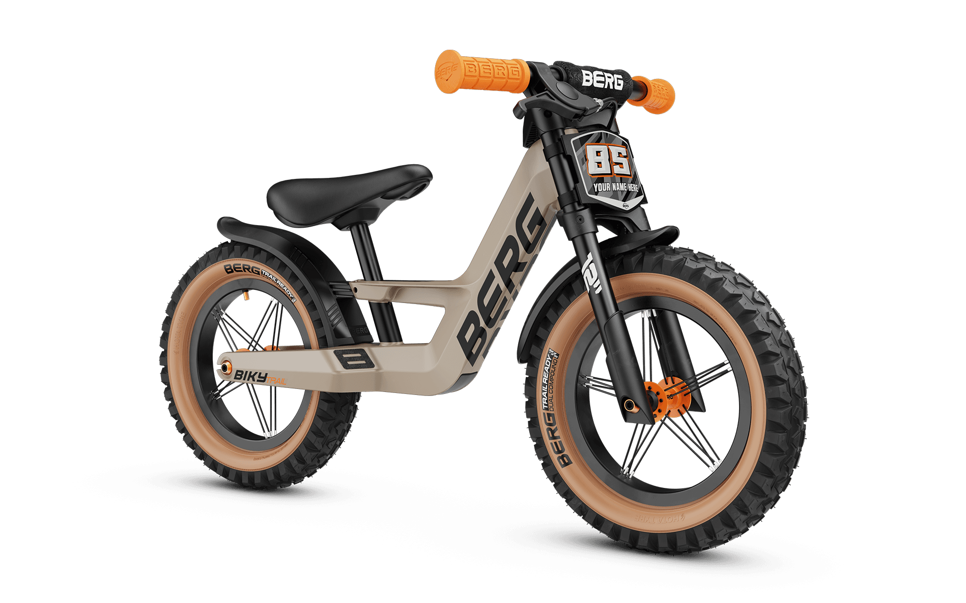 BERG Biky Trail Sand Potkupyörä - 2,5+ vuotta - Beige - Käsijarrun kanssa