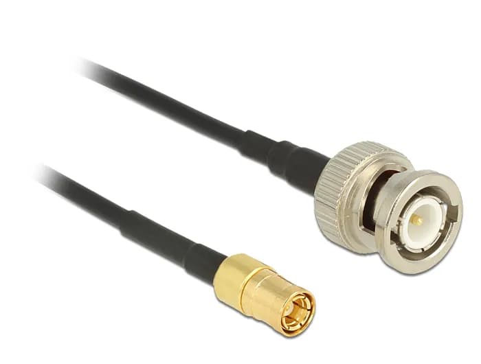 DeLOCK BNC – SMB RG-174 -antennikaapeli, 2 m, musta