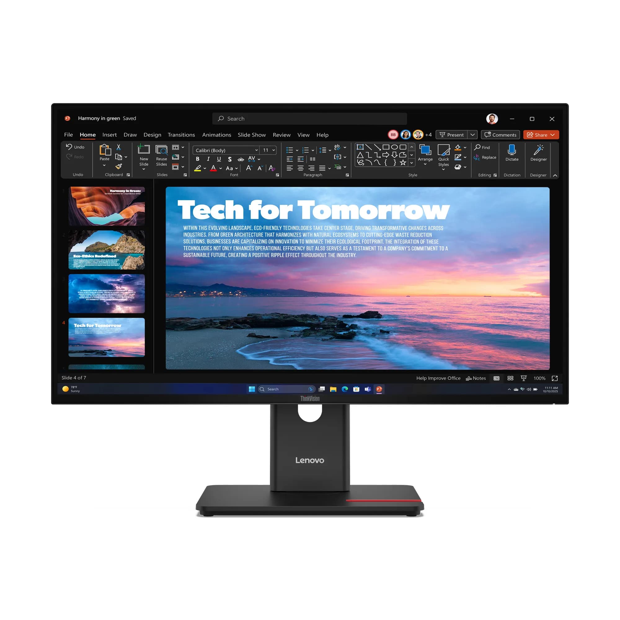 Lenovo ThinkVision T27QD-40 27" QHD, IPS -näyttö, USB-C hub