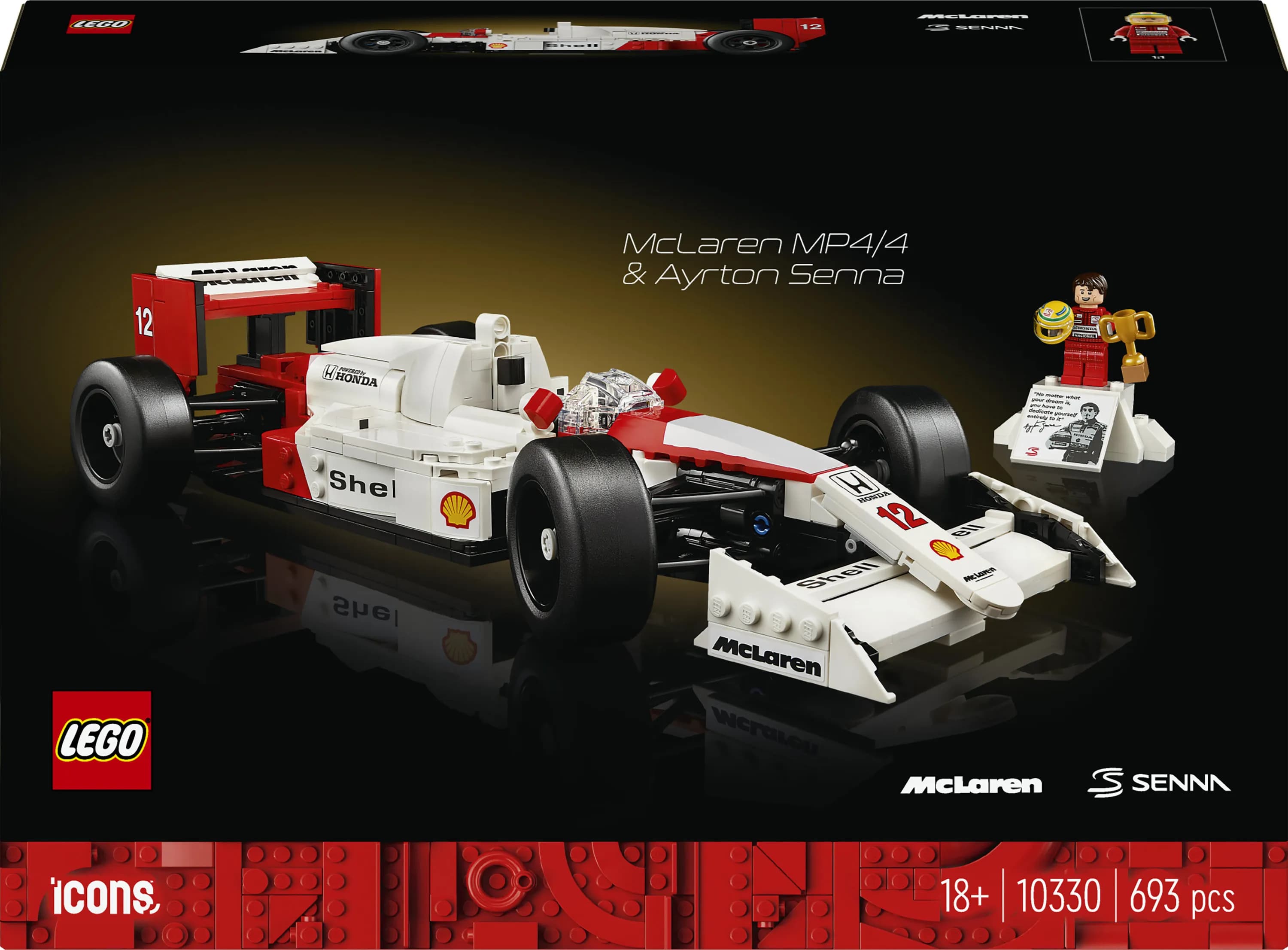 LEGO Icons McLaren MP4/4 & Ayrton Senna 10330