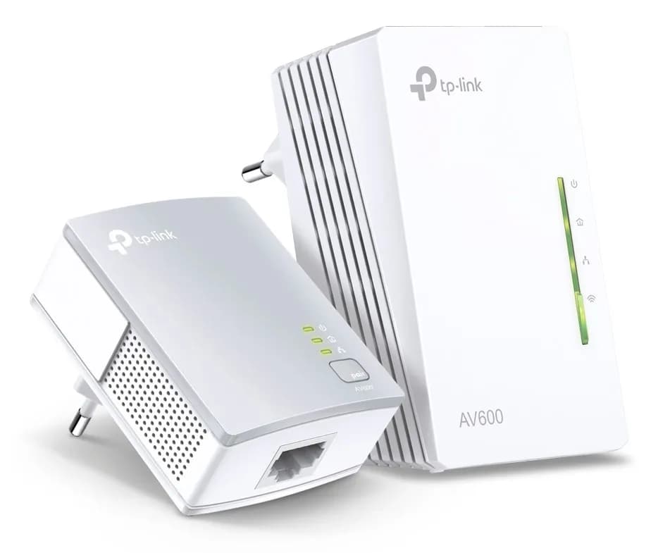 TP-LINK AV600 Powerline Wi-Fi KIT Qualcomm 300Mbps at 2.4GHz 600Mbps Powerline HomePlug AV 2 10/100Mbps Ports Wi-Fi Clone Twin Pack