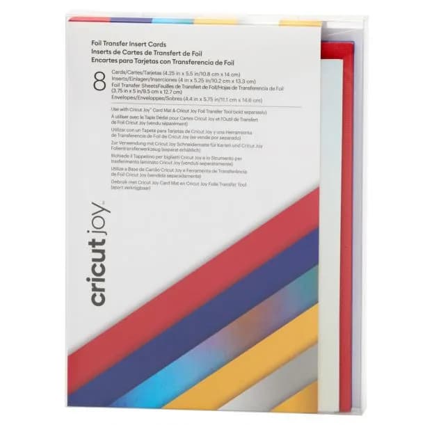 Cricut Joy Foil kortti-insertit A2 Celebration, 8 kpl