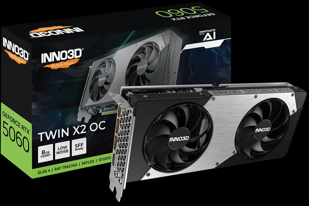 Inno3D GeForce RTX 5060 Twin X2 OC 8 Gt -näytönohjain