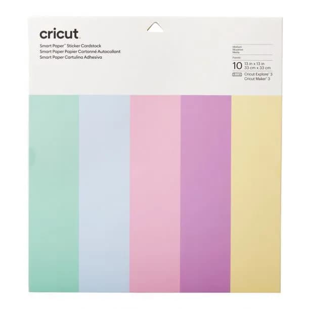 Cricut Smart Sticker Cardstock 33x33cm 10 sheets (Pastels)