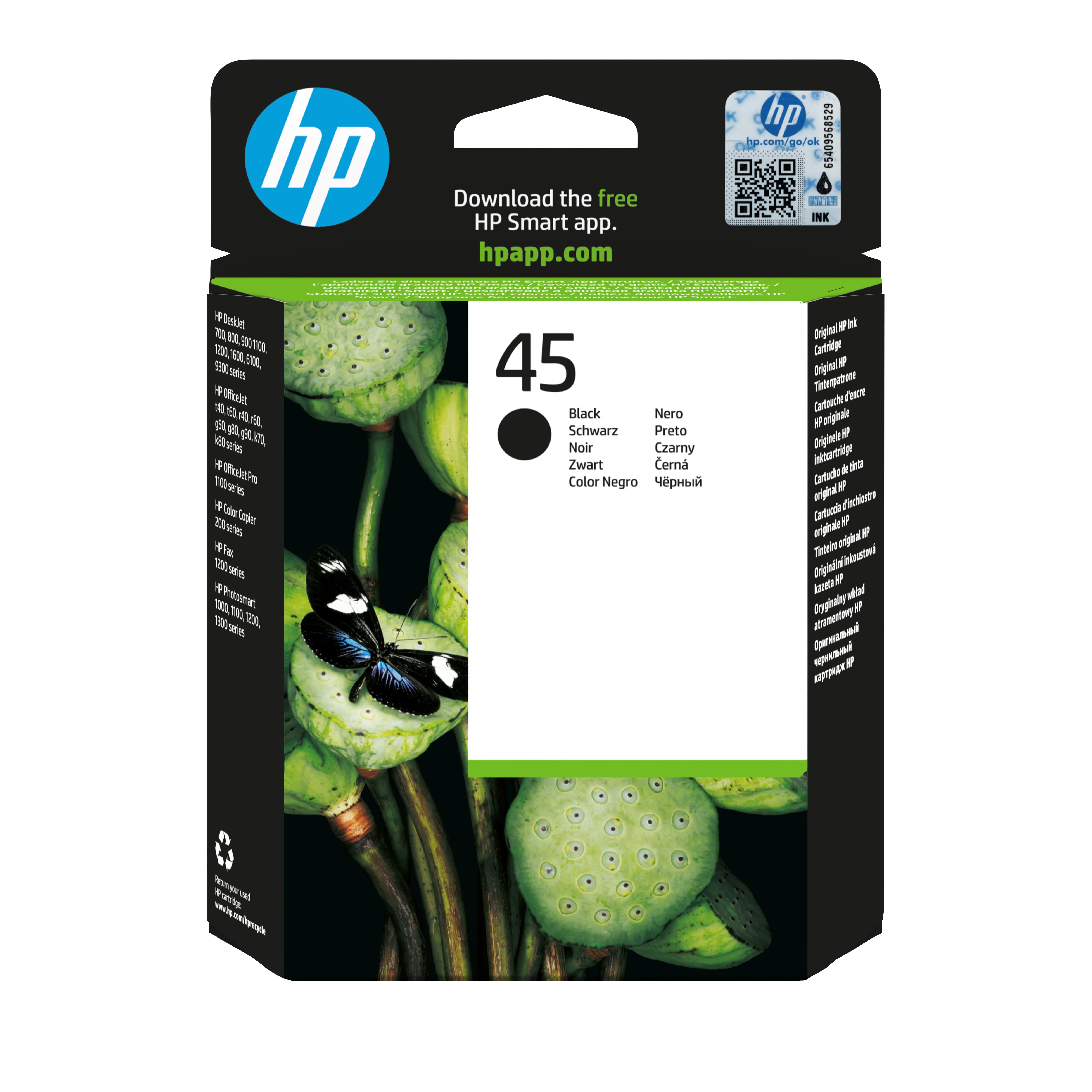 HP 45 -mustekasetti, 42 ml, musta