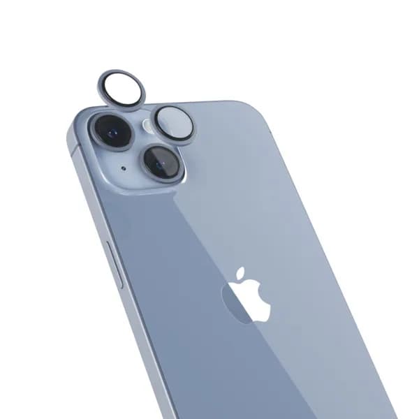 Epico Aluminium Lens, iPhone 14 / 14 Plus -kameran linssinsuoja, Sininen