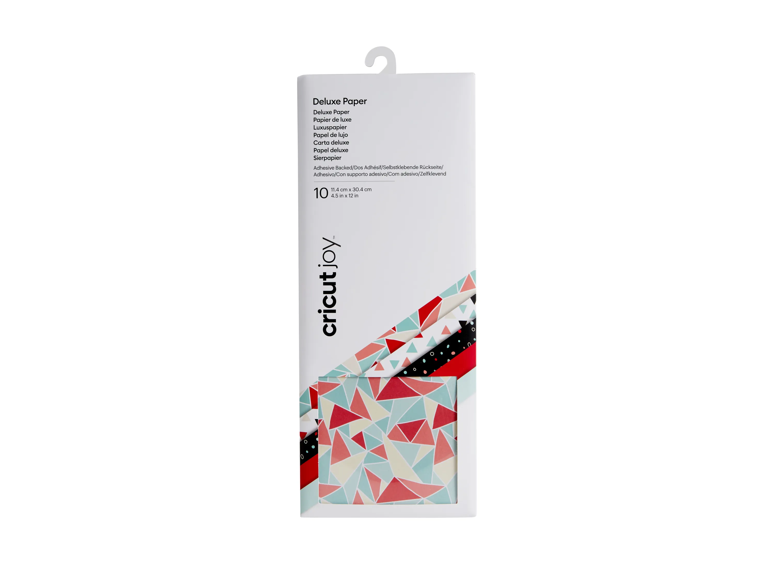 Cricut Joy Adhesive Backed Deluxe Paper 11,5x30,5cm 10-sheets (Kaleidoscope)