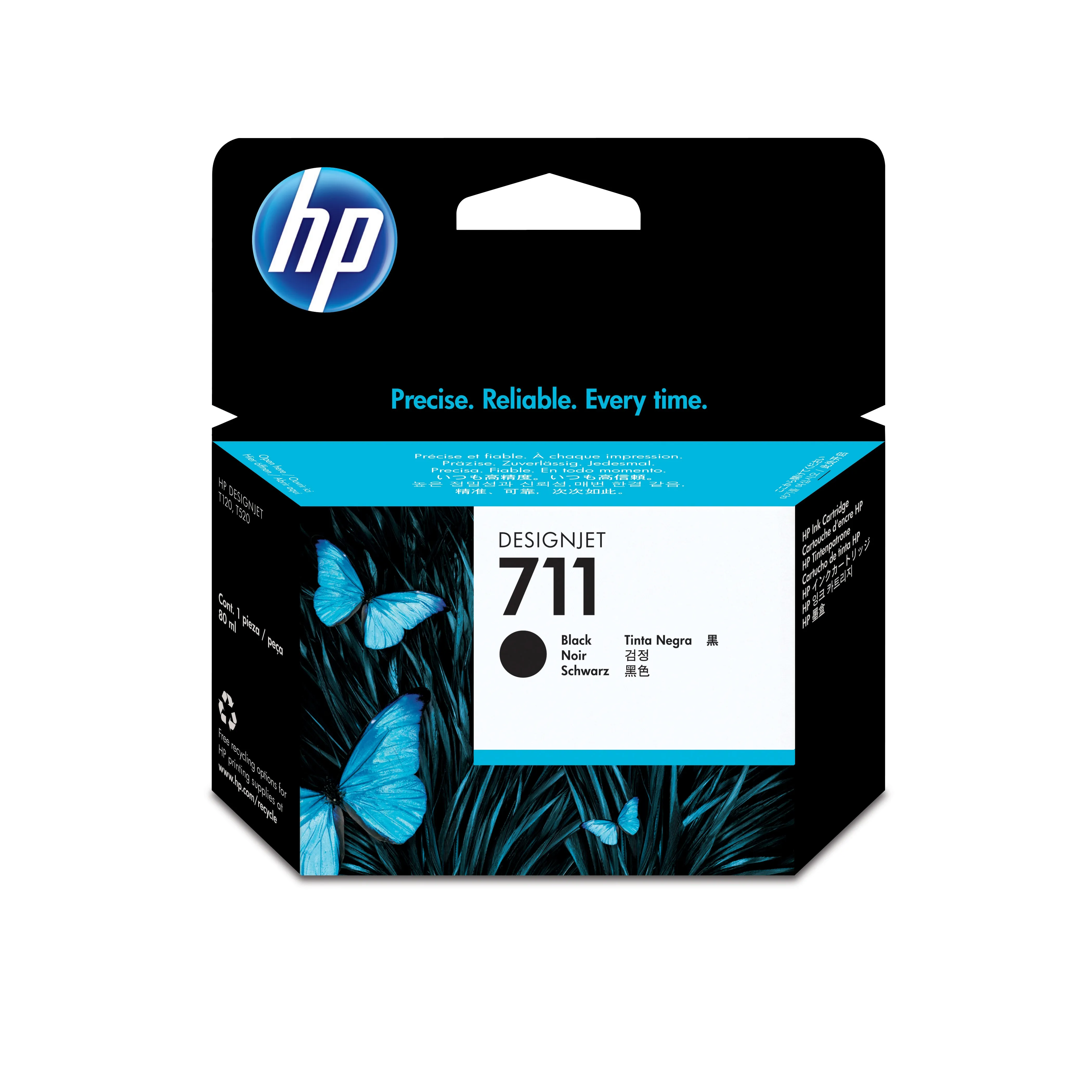 HP 711 CZ133A XL-mustekasetti, 80 ml, musta