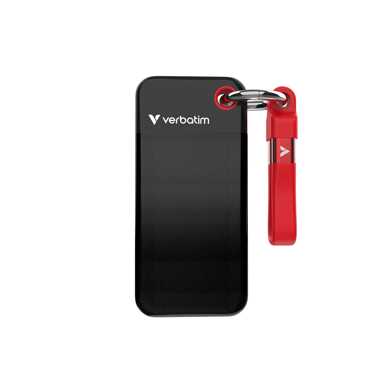 Verbatim Pocket SSD 2 Tt USB 3.2 Gen 2 (USB-C) -ulkoinen SSD, kannettava, musta/punainen