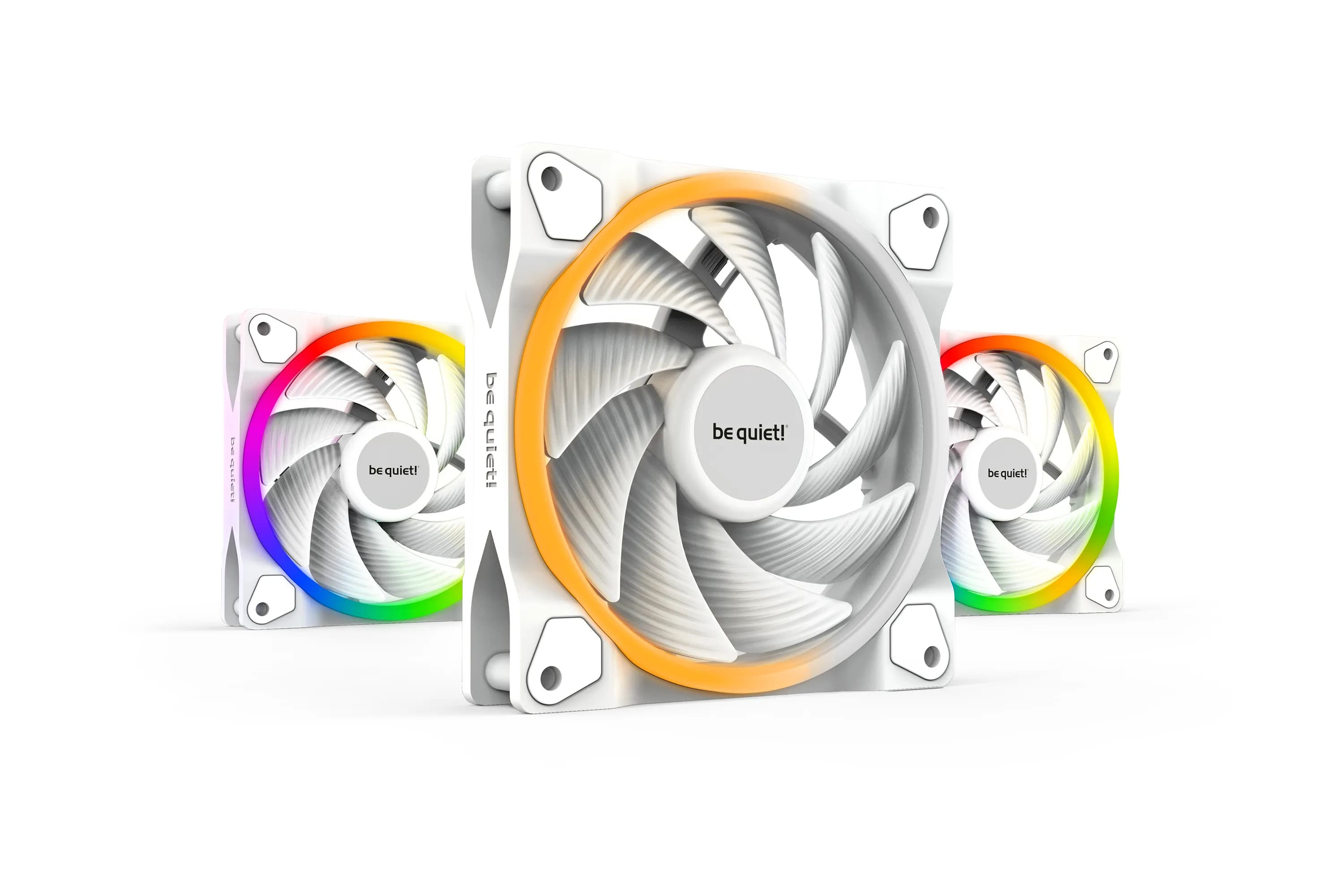 be quiet! LIGHT WINGS White High-Speed 120 mm PWM ARGB -kotelotuuletin, 3 kappaleen pakkaus