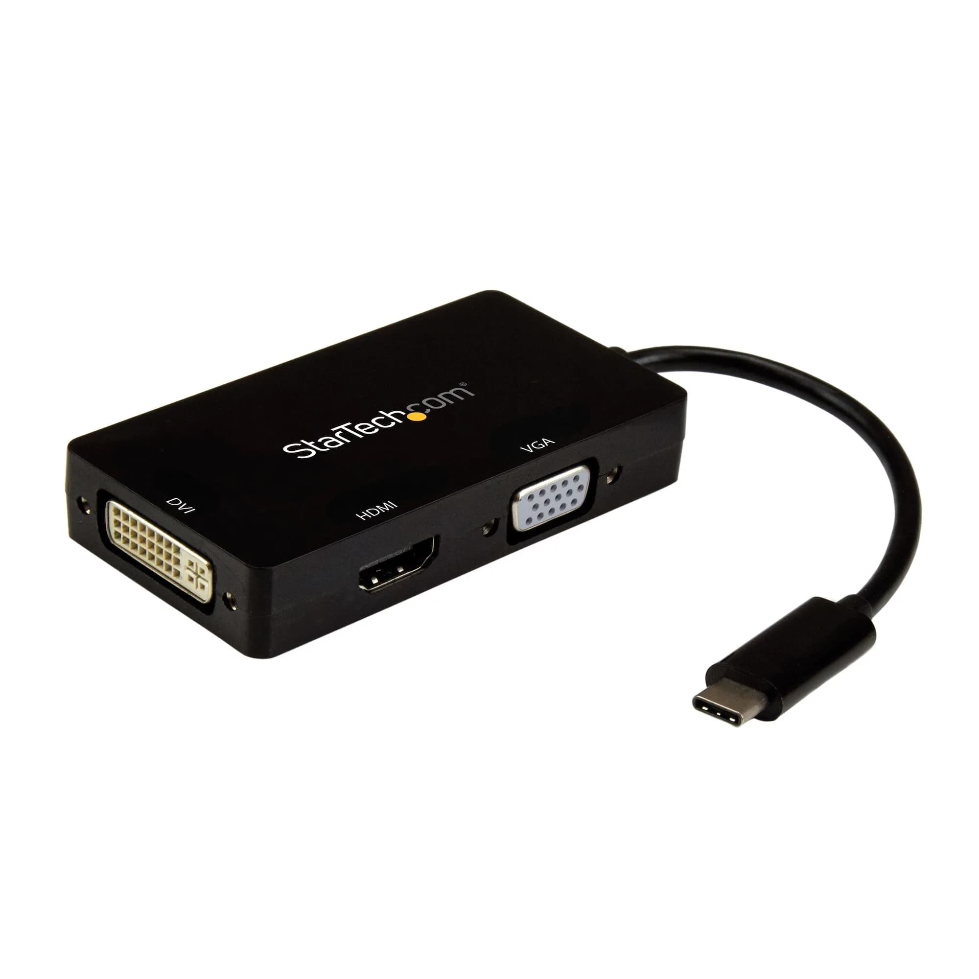 StarTech USB-C Multiport Video Adapter - 3-in-1 - 4K 30Hz -adapteri, Musta