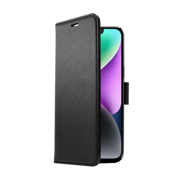 Screenor Smart, iPhone 16e -lompakkokotelo, Musta