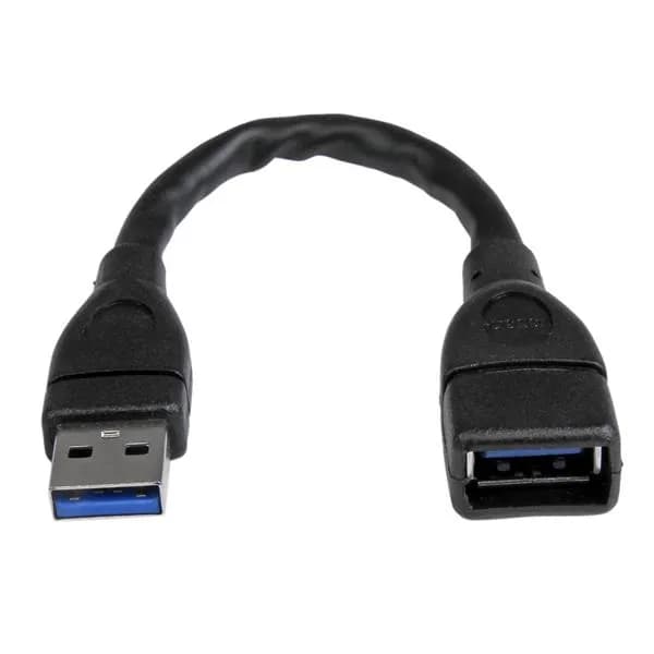 StarTech USB 3.0 -jatkokaapeli, 0,152 m, musta
