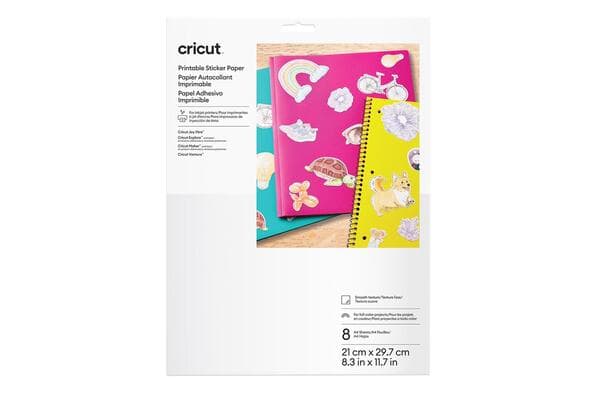 Cricut Joy Xtra Printable Sticker Paper White 8-pack A4