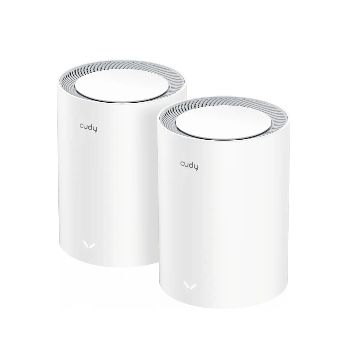 Cudy M3000 -mesh WiFi -järjestelmä, Wi-Fi 6, AX3000, Dual-band, 2 kpl, 2,5G WAN -portilla, harmaa/valkoinen