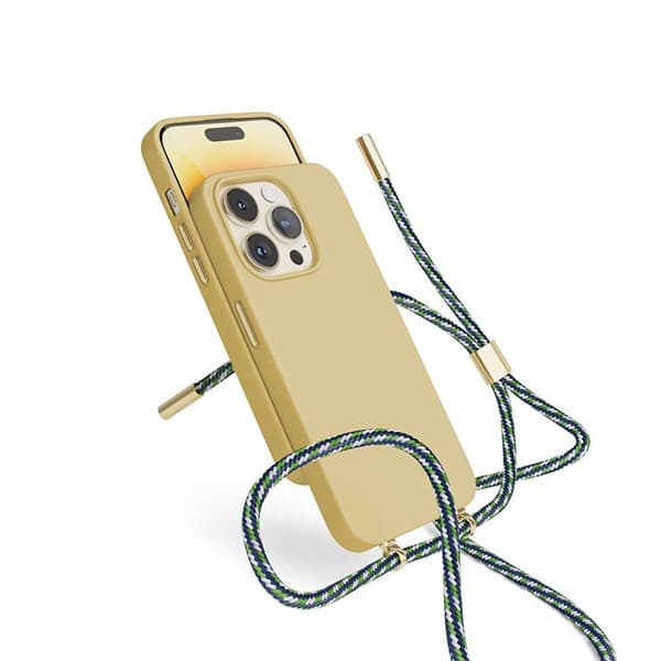 Epico Silicone Necklace, iPhone 14/13 -suojakuori, Beige