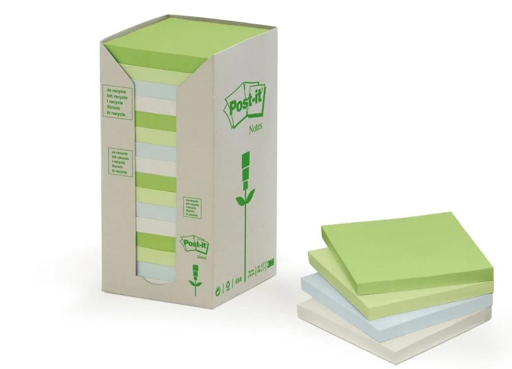 Post-it Recycled mix colors 76x76 100sh (16)