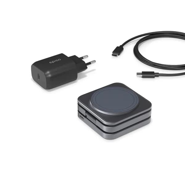 Epico UltraBase EF30 3in1 Fold Mag+ Wireless Charging Stand - space grey