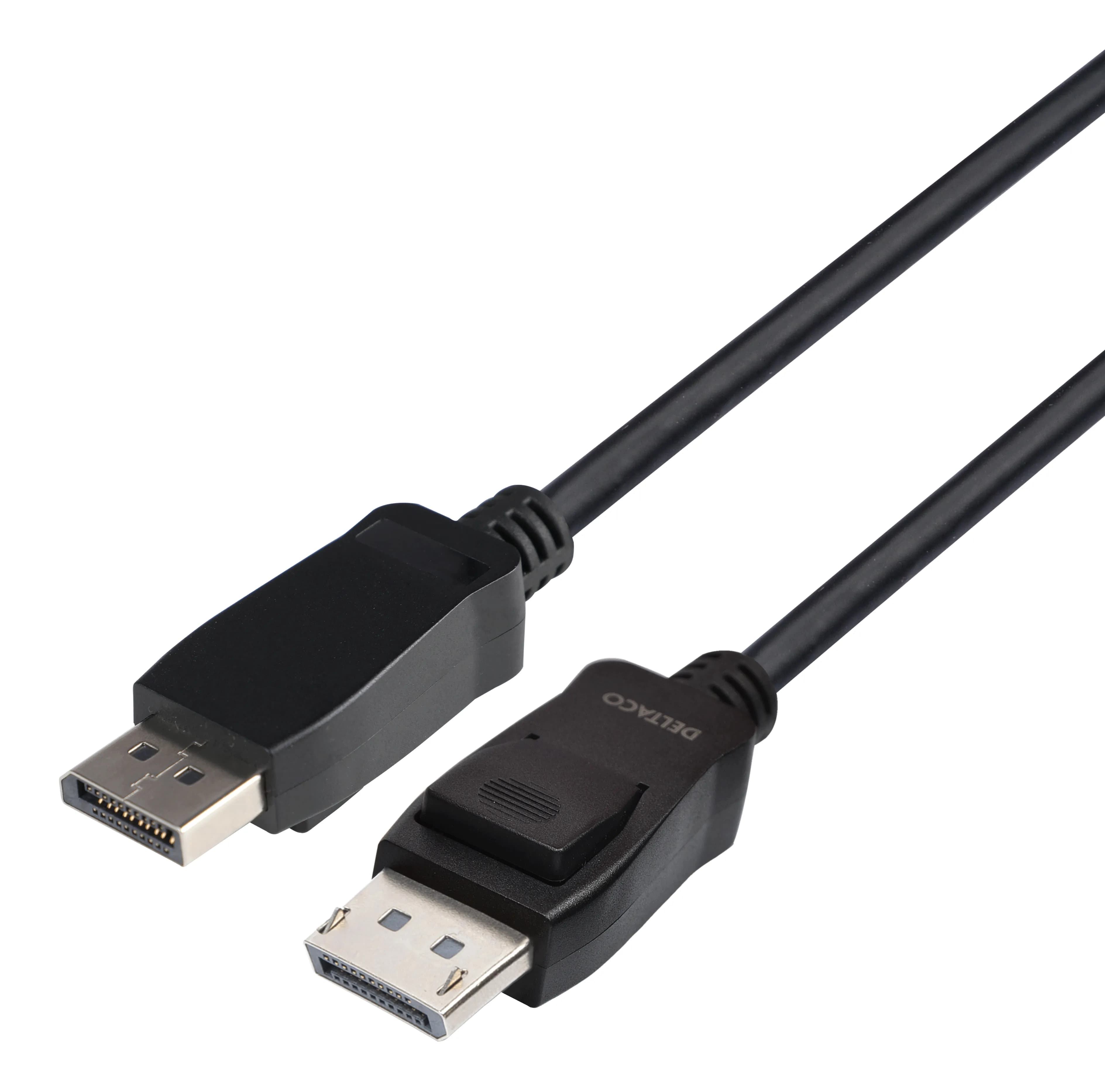 Deltaco DisplayPort 1.4 LSZH -kaapeli, jossa 8K, 2 m, musta
