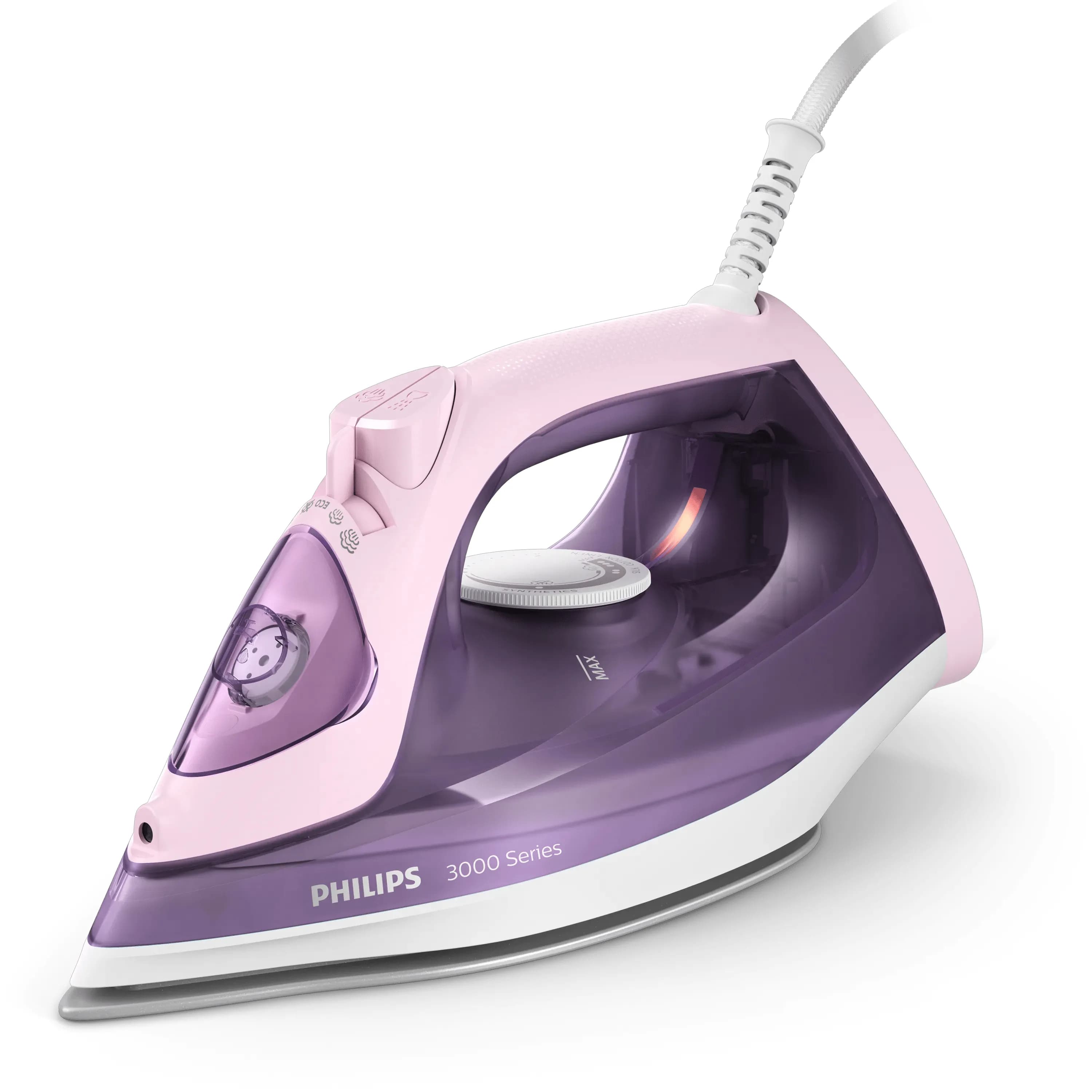 Philips 3000 Series DST3020/30 -höyrysilitysrauta, 2200 W, 0,3 l, vaaleanpunainen/liila
