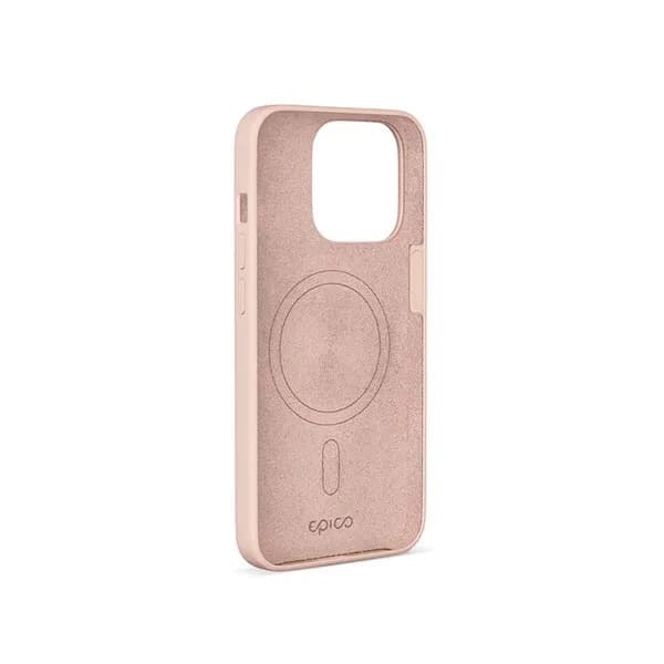 Epico Mag+ Silicone, iPhone 14 Pro -suojakuori, Vaaleanpunainen