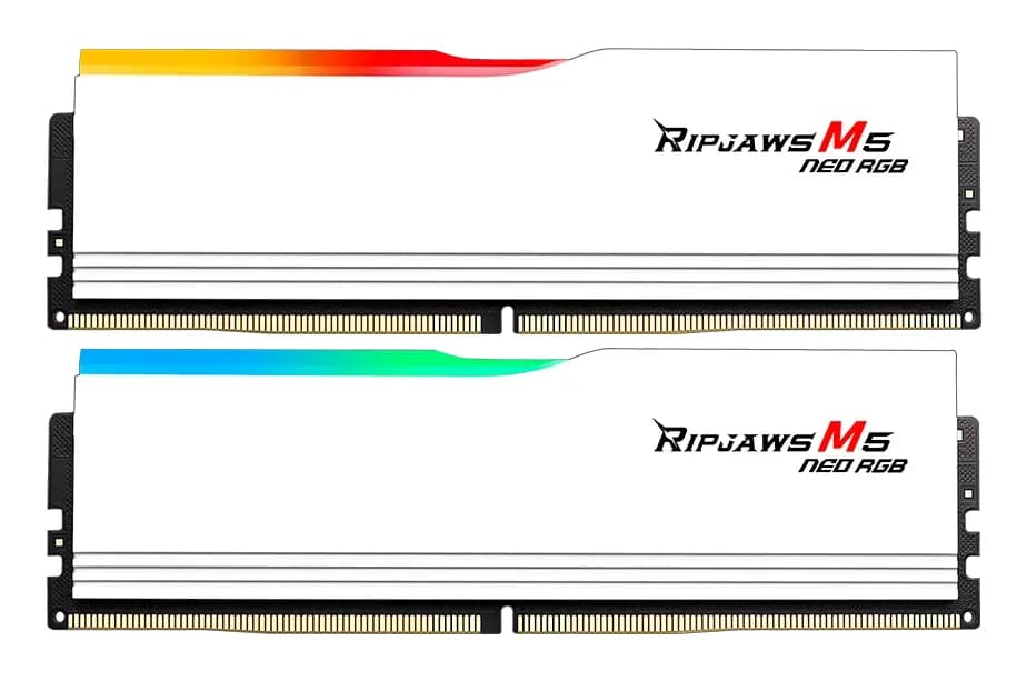 G.SKILL Ripjaws M5 RGB 64 Gt (2 x 32 Gt) DDR5 6000 MHz, CL30 -muisti, valkoinen (EXPO)