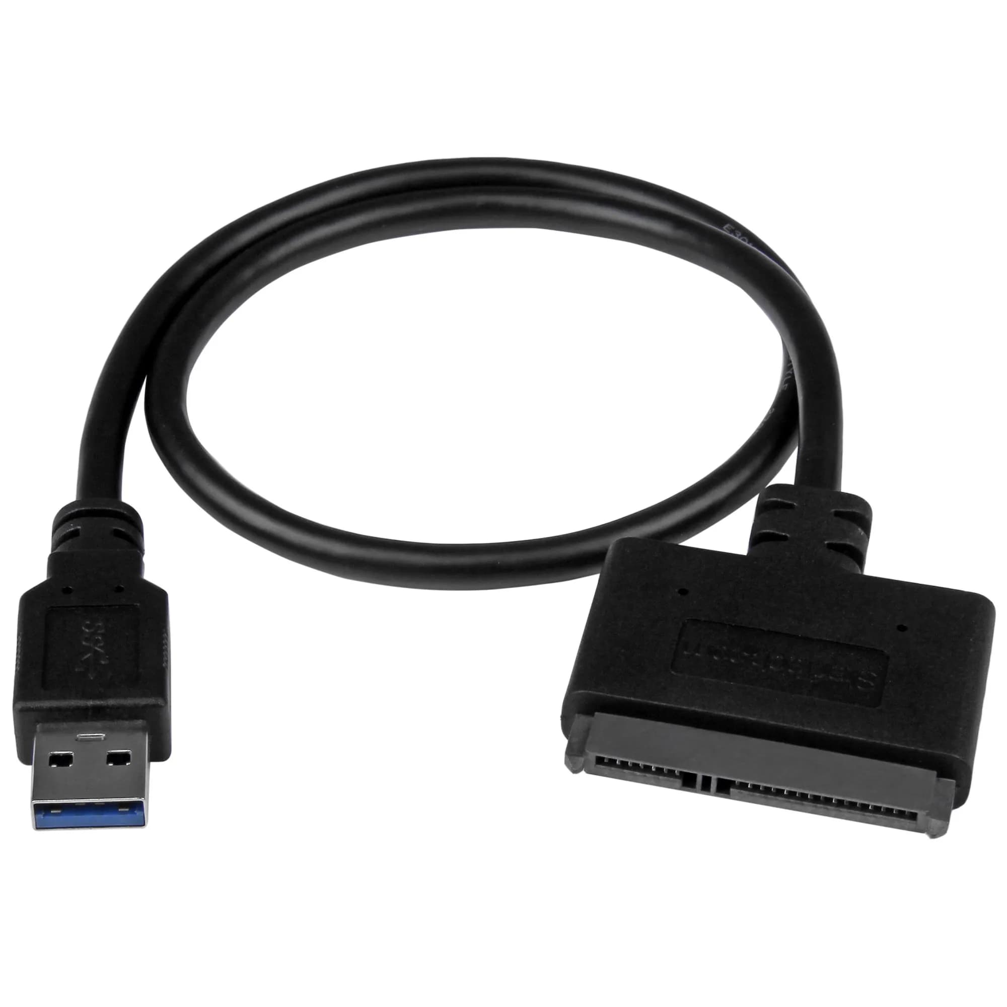Startech 3.1 Gen2 USB-A - 2.5" SATA III -adapteri, Musta
