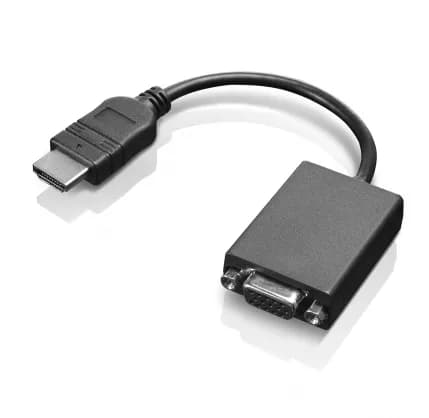 LENOVO HDMI to VGA Mon Adapter -adapteri, Musta