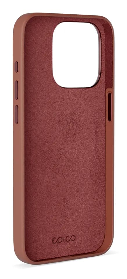 Epico Mag+ Leather Case, iPhone 16 -suojakuori, Ruskea