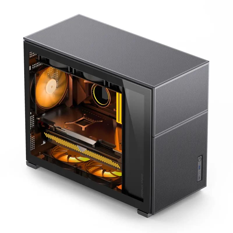 Jonsbo D31 MESH -micro-ATX-kotelo ikkunalla, musta