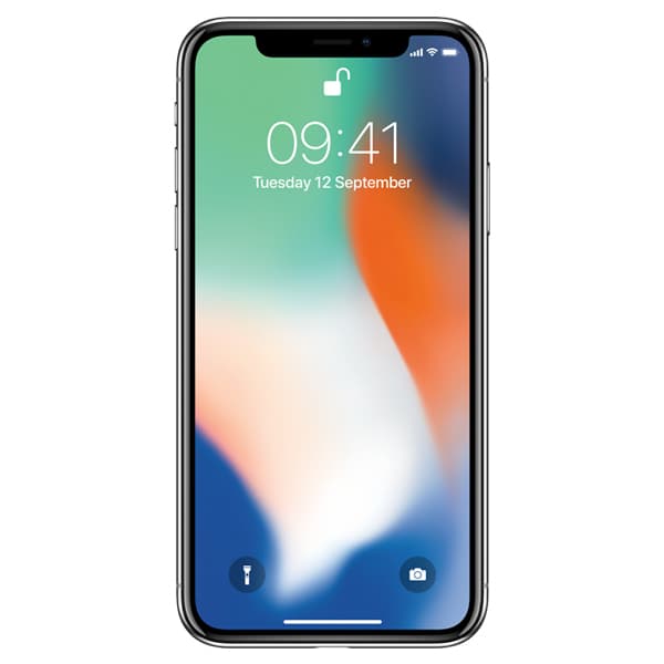 Kunnostettu iPhone X 64 Gt -puhelin, Hopea (Hyvä kunto)