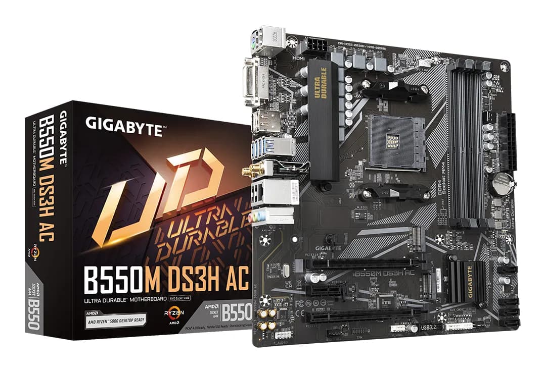 Gigabyte B550M DS3H AC AM4 mATX -emolevy