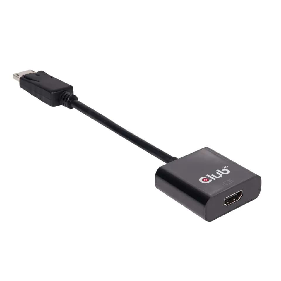Club 3D DisplayPort 1.2 - HDMI 2.0 4K -sovitin, Musta