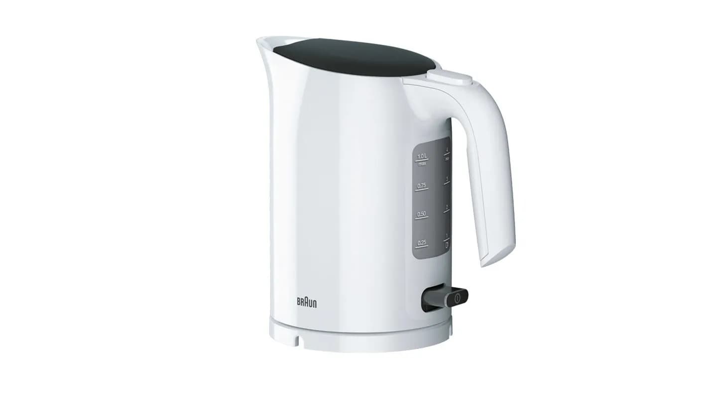 Braun PurEase WK3000WH -vedenkeitin, 1,0 l, 2200 W, valkoinen