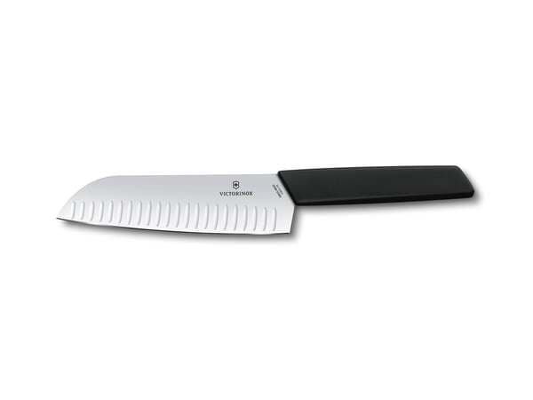 Victorinox Swiss Modern -santokuveitsi, 17 cm, musta