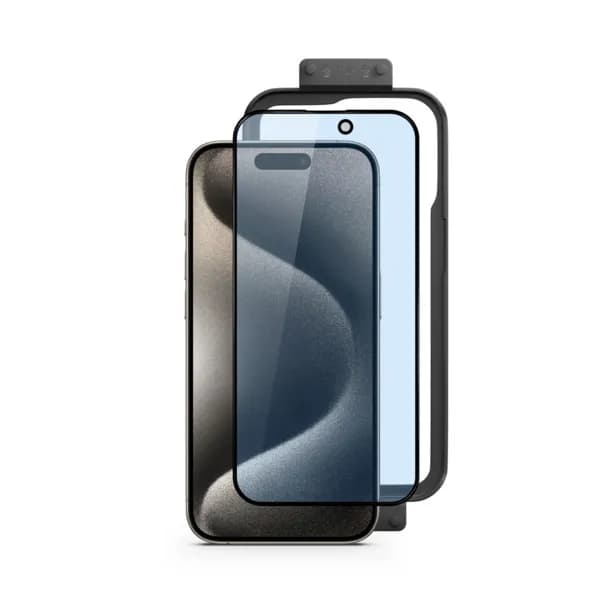 Epico 3D+ Glass Blue Light Protection with installation frame iPhone 15