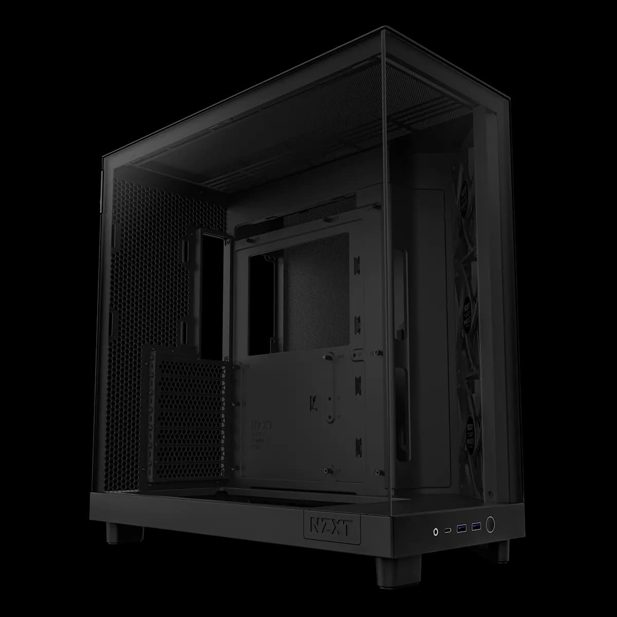 NZXT H6 Flow -miditornikotelo ikkunalla RGB-valaistuksella, musta