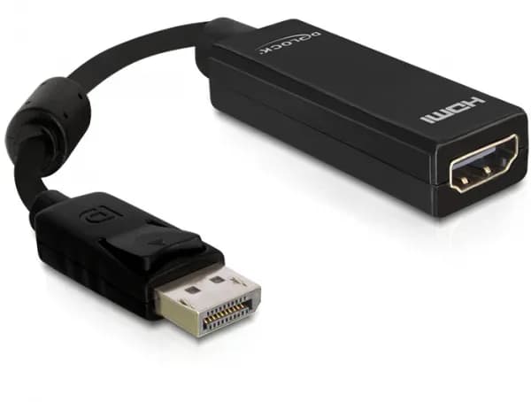 De-Lock  DisplayPort – HDMI -adapteri, Musta