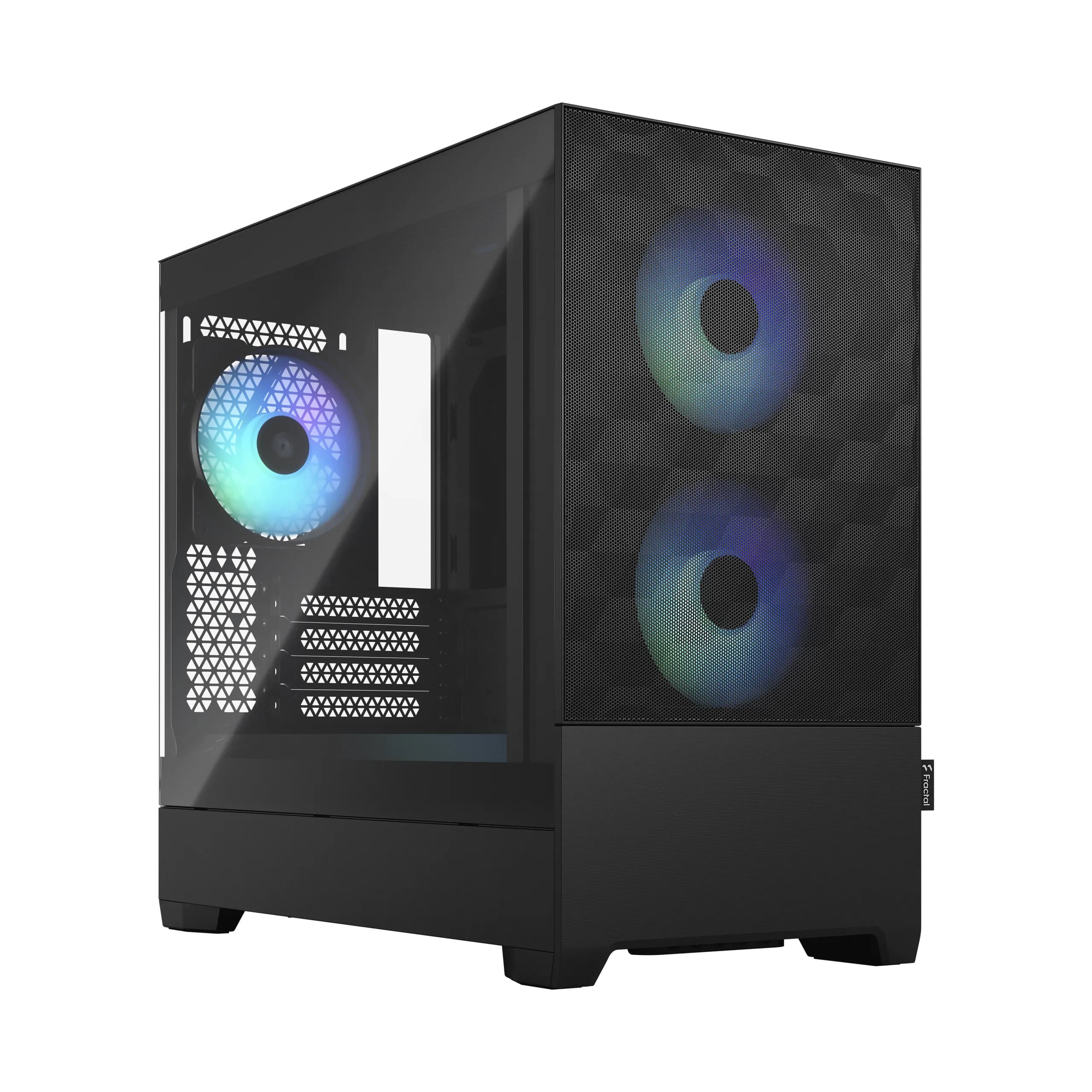Fractal Design Pop Mini Air RGB -minitornikotelo RGB-valaistuksella ja läpinäkyvällä ikkunalla, musta