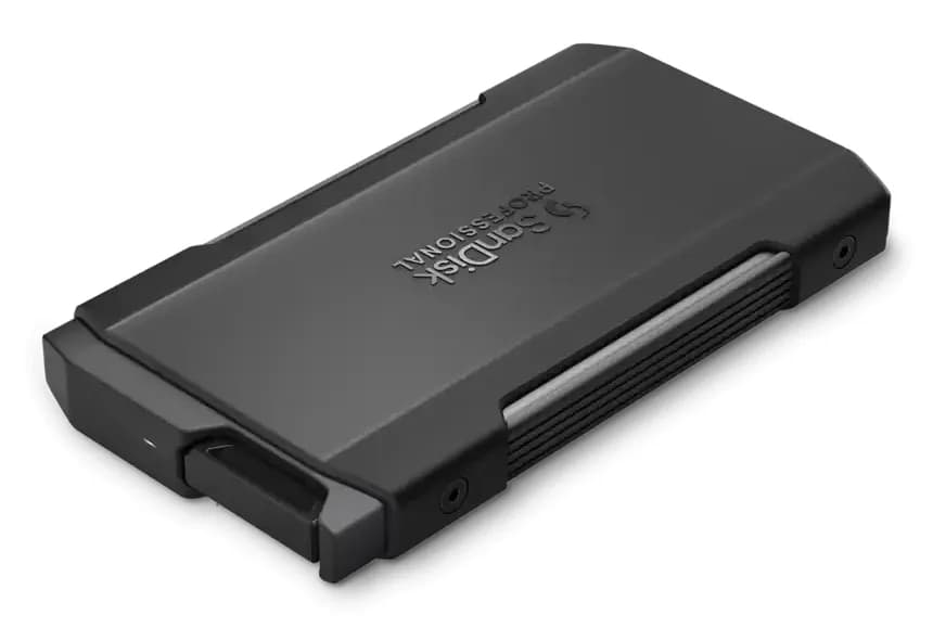 SanDisk Professional PRO-BLADE TRANSPORT 2 Tt USB-C -ulkoinen SSD, iskunkestävä, kannettava, musta