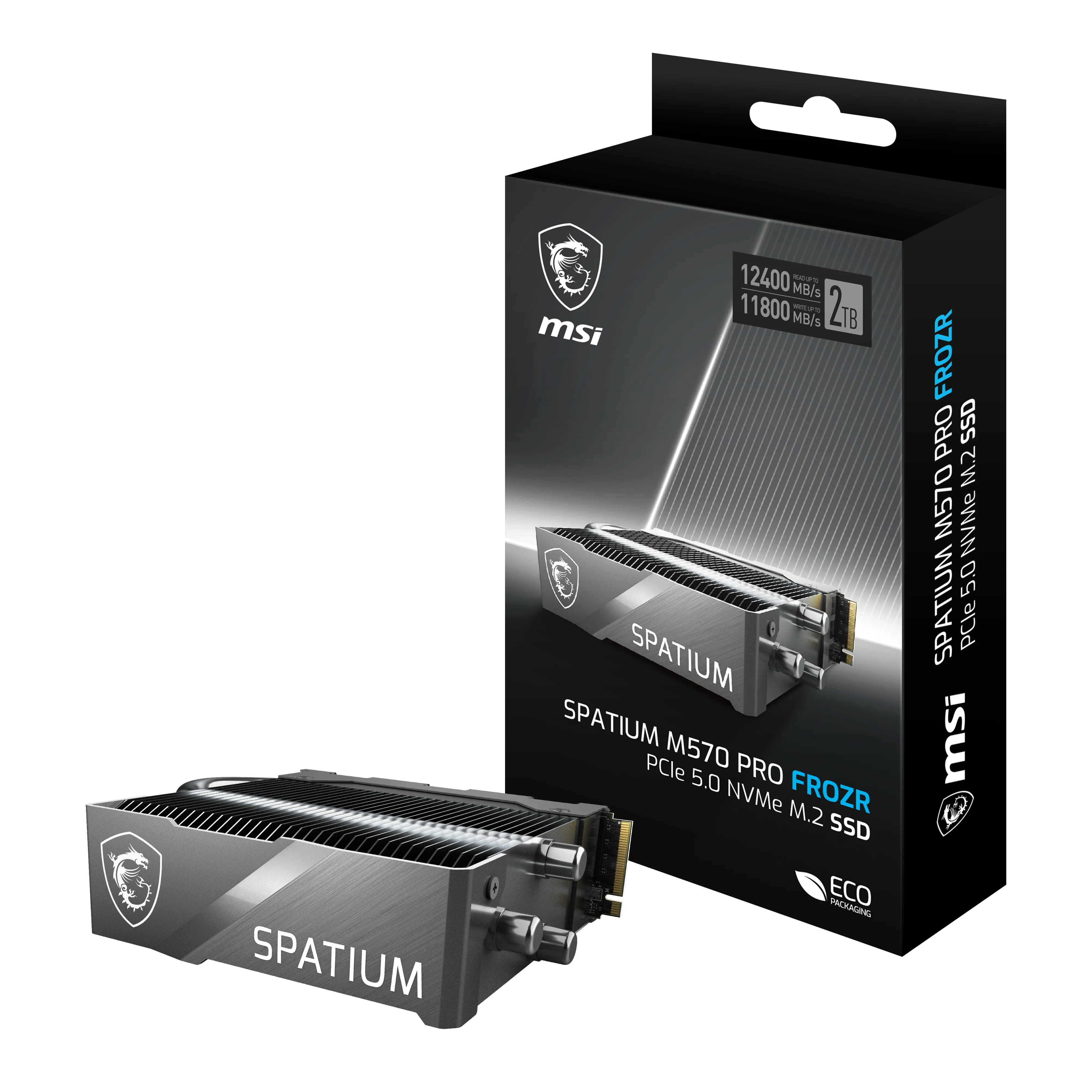 MSI SPATIUM M570 PRO Heatsink 2 Tt M.2 PCIe 5.0 NVMe -SSD-levy