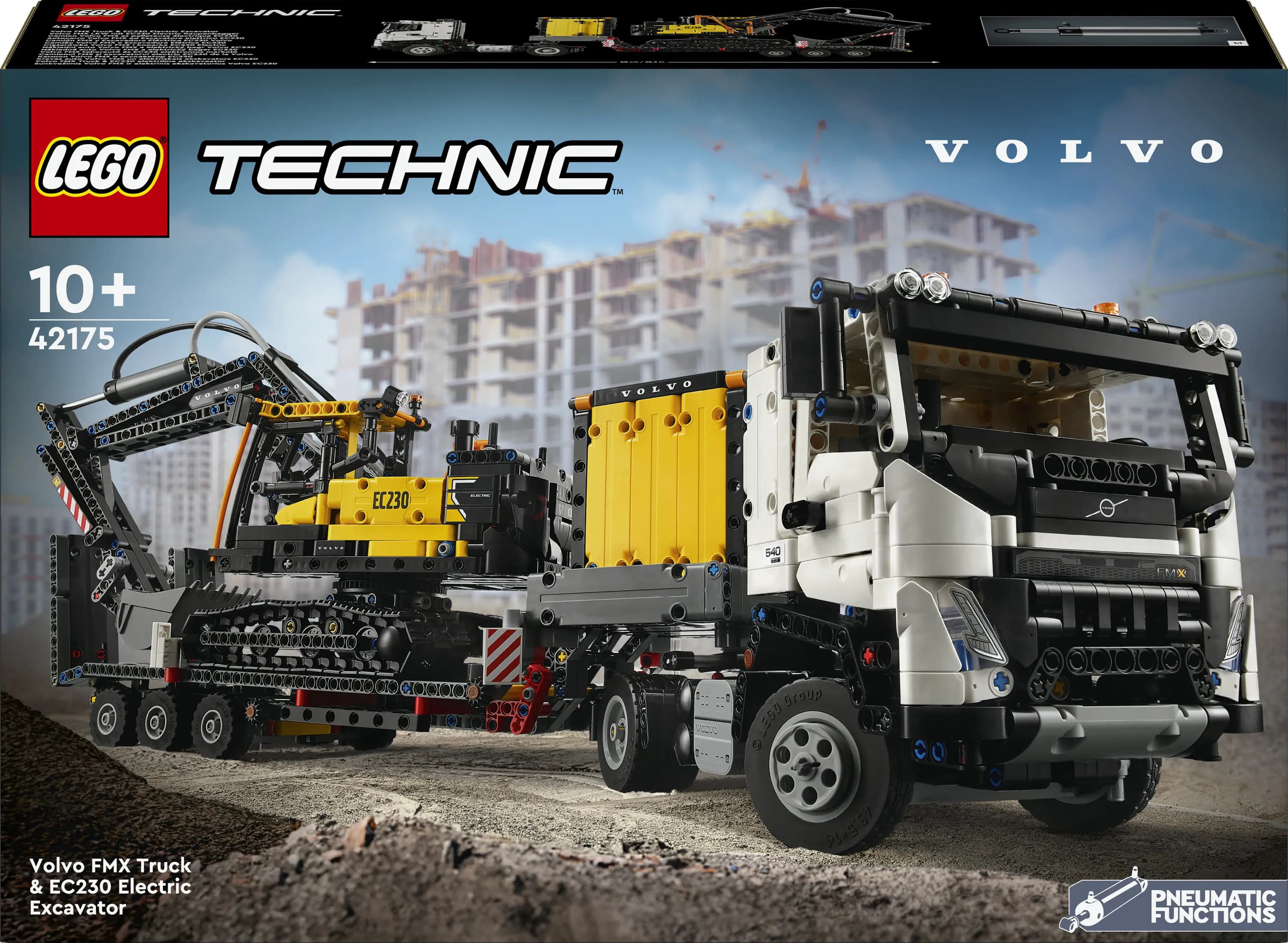 LEGO Technic Volvo FMX truck and EC230 Electric excavator 42175
