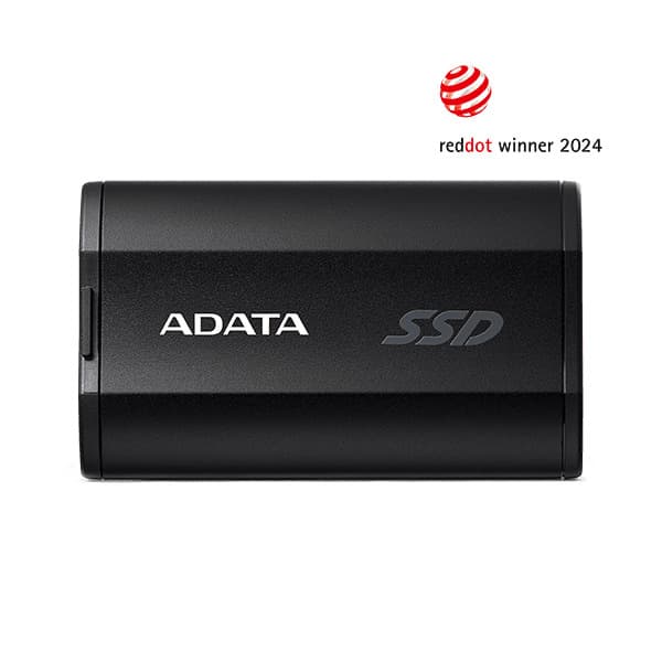 A-DATA SD820 1 Tt USB 3.2 Gen 2x2 (USB-C) -ulkoinen SSD, kannettava, roiskesuojattu, pölytiivis, iskunkestävä, pelikäyttöön, musta/harmaa